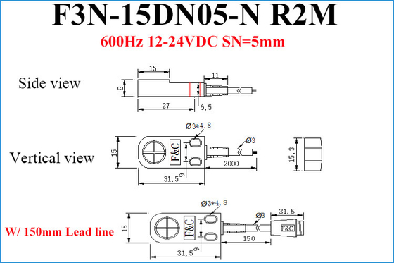 Spitzen-Induktions-Metalldetektor des 4mm abfragender induktiver Stellungsgeber-12-24VDC