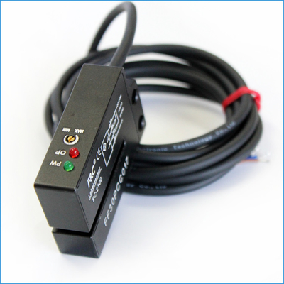 12-24VDC NPN NO.NC 4 Draht-Gabel-optischer Etikettensensor mit Potentionmeter