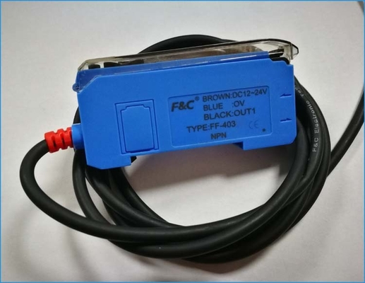 24VDC One-Button-Einstellung der Lichtleiter-Sensoren NPN NO NC Fiber Amplifier