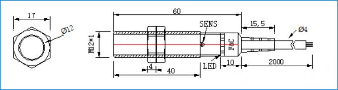 Der Plastikentdeckungs-M12 kapazitiver Abfragungskapazitiver Schalter 12V des Annäherungssensor-5mm